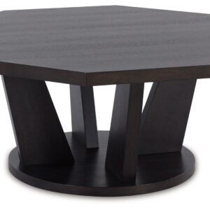 Chasinfield - Dark Brown - Octagon Coffee Table