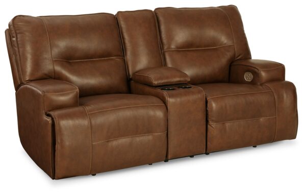 Francesca - Auburn - PWR REC Loveseat/Con/Adj HDRST