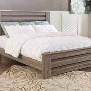 Zelen - Warm Gray - King Panel Bed