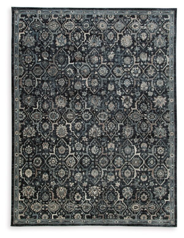 Hilcott - Blue / Cream / Brown - Large Rug