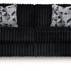 Midnight-Madness - Onyx - 3-Piece Sectional With Laf And Raf Corner Chaises