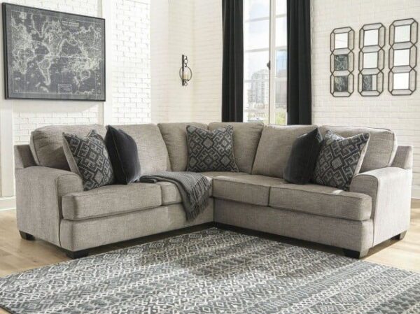 Bovarian - Stone - Left Arm Facing Sofa with Corner Wedge 2 Pc Sectional