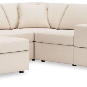 Modmax - Oyster - 6-Piece Sectional With Laf Corner Chaise And Storage Console