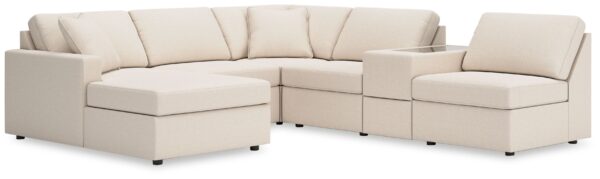 Modmax - Oyster - 6-Piece Sectional With Laf Corner Chaise And Storage Console