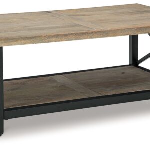 Bristenfort - Brown / Black - Rectangular Cocktail Table