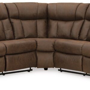 Trail Boys - Walnut - 2-Piece Reclining Sectional With Raf Reclining Loveseat