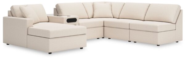 Modmax - Oyster - 6-Piece Sectional With Laf Corner Chaise And Audio Console