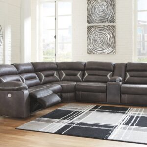 Kincord - Midnight - Right Arm Facing Power Sofa with Console 4 Pc Sectional