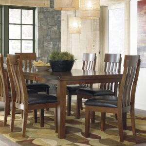 Ralene - Light Brown - 7 Pc. - Extension Table, 6 Side Chairs