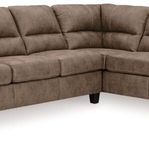 Navi - Fossil - 2-Piece Sectional Sofa Sleeper With Raf Corner Chaise