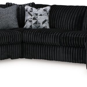 Midnight-Madness - Onyx - 4-Piece Sectional With Raf Corner Chaise