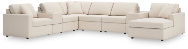 Modmax - Oyster - 8-Piece Sectional With Raf Corner Chaise And Storage Consoles