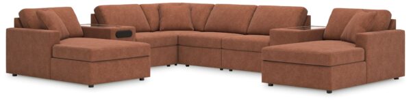 Modmax - Spice - 8-Piece Double Chaise Sectional With Audio And Storage Consoles