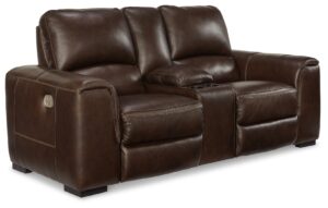 Alessandro - Walnut - PWR REC Loveseat/Con/Adj HDRST