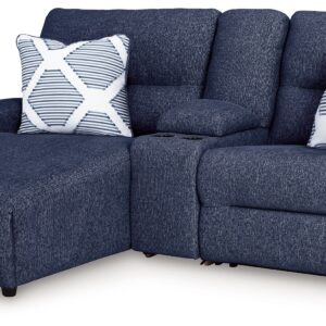 Acklen Place - Navy - 3-Piece Power Reclining Sectional Sofa With Laf Chaise