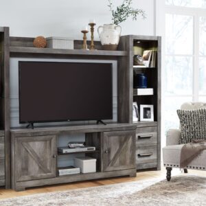 Wynnlow - Gray - 4 Pc. - Entertainment Center - 63" TV Stand