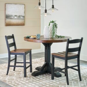 Valebeck - Multi - 4 Pc. - Counter Height Dining Table, 2 Barstools