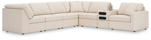 Modmax - Oyster - 7-Piece Sectional With Audio System Console