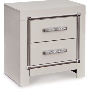 Zyniden - Silver - Two Drawer Night Stand