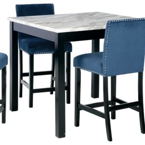 Cranderlyn - Black / Gray / Blue - Square Counter TBL Set (Set of 5)