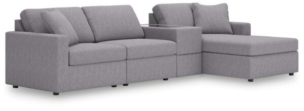 Modmax - Granite - 4-Piece Sectional With Raf Corner Chaise And Storage Console