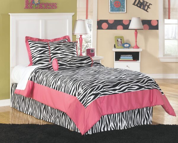 Bostwick Shoals - White - Twin Panel Headboard with Bolt on Bed Frame