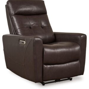 Pisgham - Chocolate - Power Recliner With Adj Headrest
