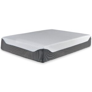 14 Inch Chime Elite - White / Blue - Ultra Plush Queen Mattress