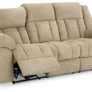 Tip-off - Wheat - Power Reclining Sofa With Adj Headrest