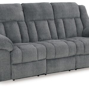 Tip-off - Slate - Power Reclining Sofa With Adj Headrest