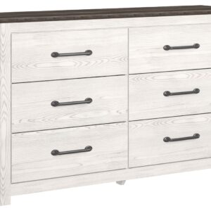 Gerridan - White / Gray - Six Drawer Dresser
