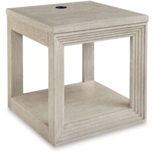 Marxhart - Bisque - Square End Table