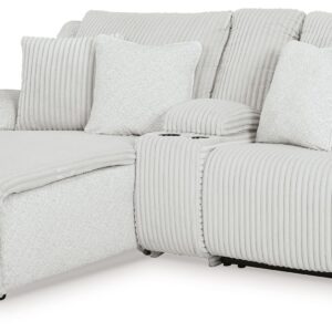 Top Tier - Alloy - 3-Piece Reclining Sectional Sofa With Laf Chaise