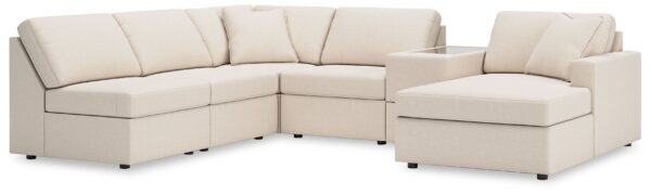 Modmax - Oyster - 6-Piece Sectional With Raf Corner Chaise And Storage Console