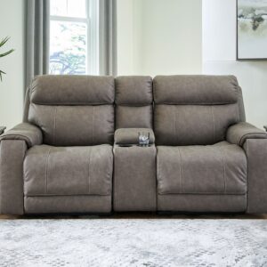 Starbot - Fossil - Power Reclining Loveseat with Console 3 Pc Sectional