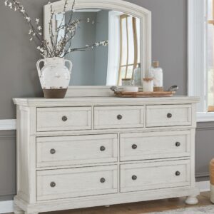 Robbinsdale - Antique White - Dresser, Mirror