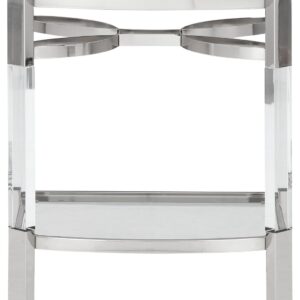 Chaseton - Clear / Silver Finish - Accent Table