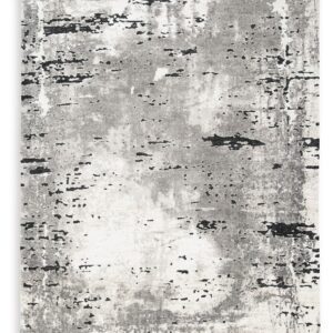 Aworley - Gray / White - Medium Rug