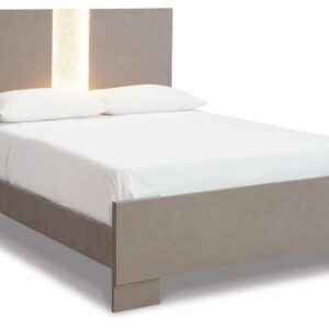 Surancha - Gray - Queen Panel Bed