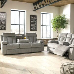 Mitchiner - Fog - 2 Pc. - Reclining Sofa, Loveseat