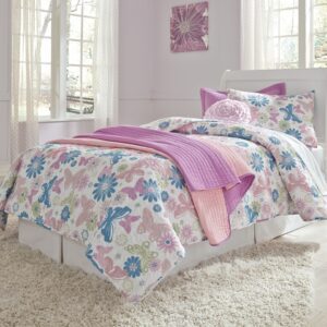 Anarasia - White - Twin Sleigh Headboard with Bolt on Bed Frame