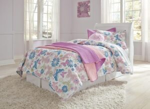 Anarasia - White - Twin Sleigh Headboard with Bolt on Bed Frame