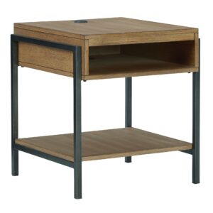Fridley - Brown / Black - Rectangular End Table