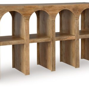 Luzmanacy - Natural Brown - Console Sofa Table