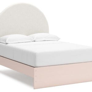 Wistenpine - Blush - Full Upholstered Panel Bed