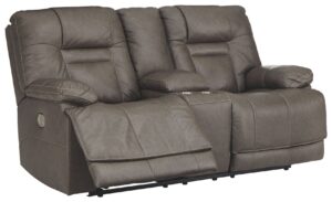 Wurstrow - Smoke - PWR REC Loveseat/Con/Adj HDRST
