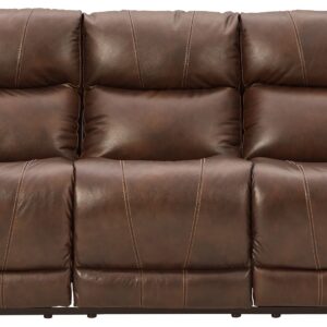 Edmar - Chocolate - PWR REC Sofa with ADJ Headrest