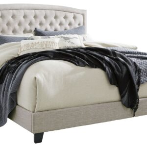 Jerary - Gray - Queen Upholstered Bed - Arched Tufted Headboard