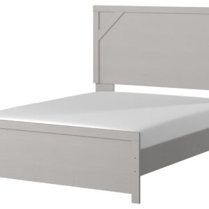 Cottenburg - Light Gray / White - Queen Panel Bed