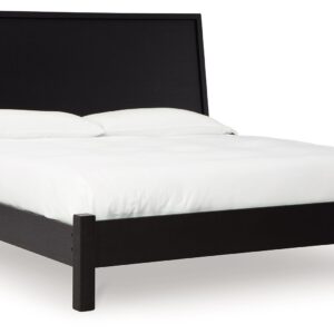 Danziar - Black - King Panel Bed With Low Footboard